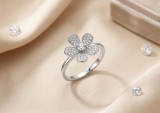Inel Argint 925 Sparkling Blossom Design Floral cu Pave de Cristale Zirconia, 2.00g