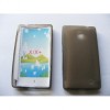 Husa Silicon TPU Gri/Transparent Nokia X - Protectie Premium