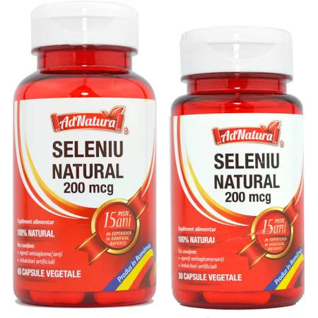 Seleniu Natural 60+30 capsule Adserv