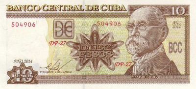 Cuba 10 Pesos 2014 - (Maximo Gomez) P-117 UNC !!! foto