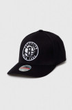 Cumpara ieftin Mitchell&amp;Ness șapcă din amestec de l&acirc;nă Brooklyn Nets culoarea negru, cu imprimeu