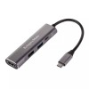 Hub USB Type-C Kruger&amp;Matz, HDMI, USB 3.0, USB 2.0, 4 porturi, Gri