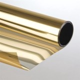Folie Autoadeziva Pentru Geam cu Protectie Solara UV si Efect de Oglinda, Auriu, Gold, Calitate Premium, Dimensiune 200 x 60 cm CBD CORAL BEST DEALS 2