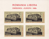 1969 Romania Exil - Minicoala NEDANTELATA EMISIUNEA EUROPA ,MNH., Istorie, Nestampilat
