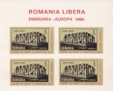 1969 Romania Exil - Minicoala NEDANTELATA EMISIUNEA EUROPA ,MNH., Istorie, Nestampilat