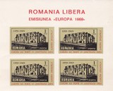 1969 Romania Exil - Minicoala NEDANTELATA EMISIUNEA EUROPA ,MNH., Istorie, Nestampilat