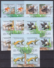 Burundi 2012 fauna pesti serie in bloc de 4 MNH w66 foto