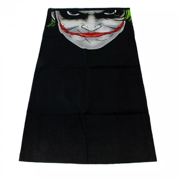 Masca bandana Joker, din neopren, fata trista Negru