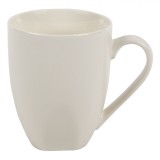 Cană Porțelan, Baza Pătrată, Capacitate 390ml, Alb, Oem
