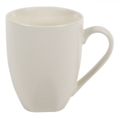 Cană Porțelan, Baza Pătrată, Capacitate 390ml, Alb