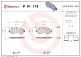 BREMBO P 61 118 PRIME LINE set placute frana,frana disc