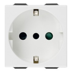 Priza schuko standard german-italian 2M Vimar Neve alb 09209