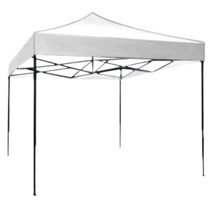 Stand pliabil eMazing, cadru metalic, dimensiune 2x2 m, culoare albă, perfect pentru evenimente