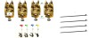 Set 4 senzori pescuit cu baterii 9v incluse si 4 swingere led cu 4 picheti reglabili, Diamant Alb