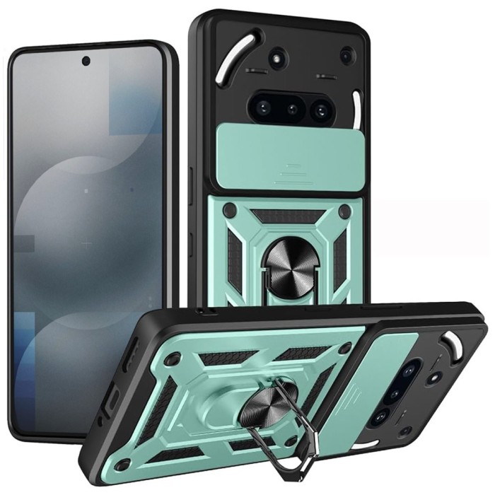 Husa Nothing Phone (3a) protectie camera Techsuit CamShield Series, verde