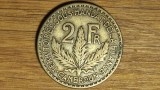 Camerun francez - raritate coloniala - 2 franci / francs 1924 - f greu de gasit!, Africa