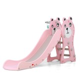 Tobogan Copii Pooh Slide Roz cu Cos Baschet Moni, 190 cm, Exterior/Interior, +3 Ani, Max 40 Kg