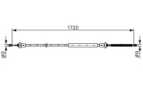 Cablu Frana de Mana Bosch 1987482831 Dacia Logan II Combi, Renault