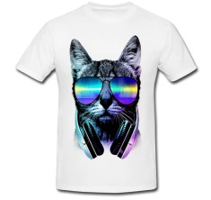 Tricou &amp;quot; DJ cat &amp;quot; foto