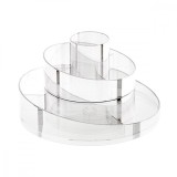 Organizator Cosmetic Rotativ, Transparent, 3 Nivele, 253x155mm, Oem