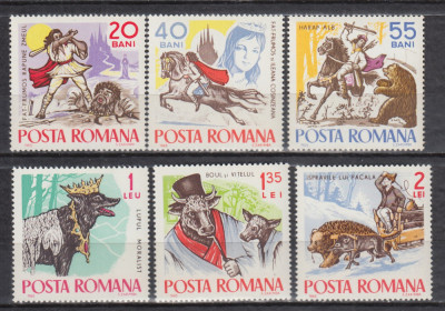 ROMANIA 1965 LP 609 FABULE SI BASME SERIE MNH foto