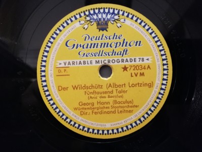 Albert Lortzing - Der wildsch&amp;uuml;tz (Deutsche Grammophon) - DISC PATEFON/Stare :NM foto