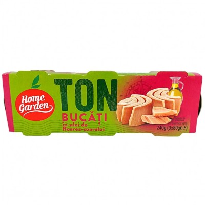 Set 3 Conserve ton intreg in ulei Home Garden 80g MGR22025 foto