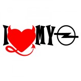 Cumpara ieftin Sticker I Love My OPEL