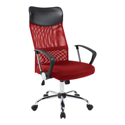 Scaun de birou ergonomic cu spatar inalt, in 3 culori - rosu foto