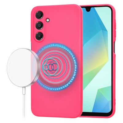 Husa silicon Samsung Galaxy A16 Techsuit SoftFlex MagSafe, fucsia foto