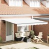 VidaXL Markiza Automată Retractabilă Albă 400x300 cm de la