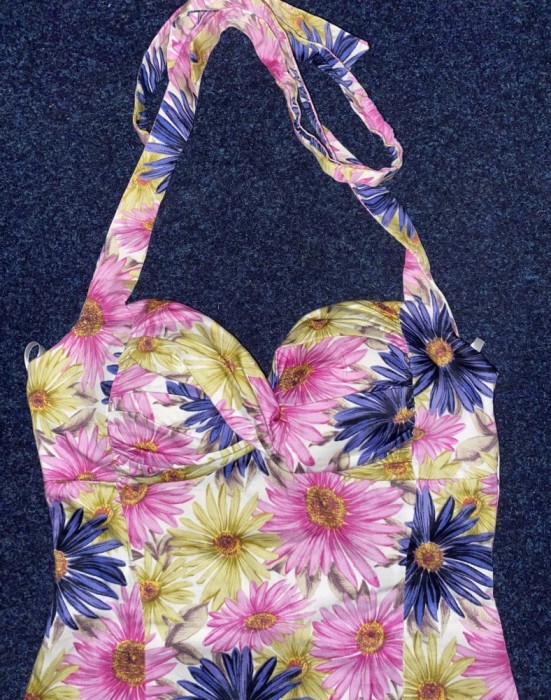 Rochie cu imprimeu viu colorat
