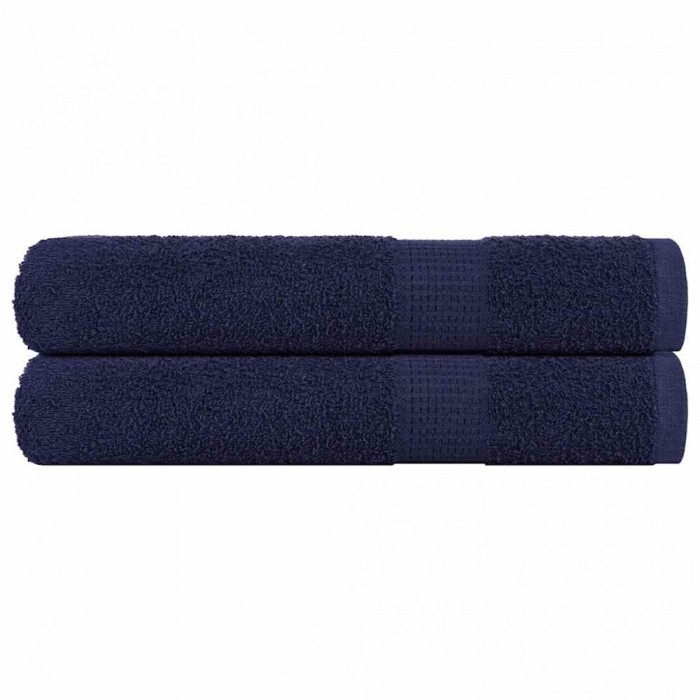 vidaXL Prosoape pentru saună 2 buc Albastru marin 360 g/m&sup2; 100% bumbac