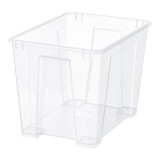 Cutie plastic pentru depozitare, 22 l, 39 x 28 x 28 cm, Transparent, General