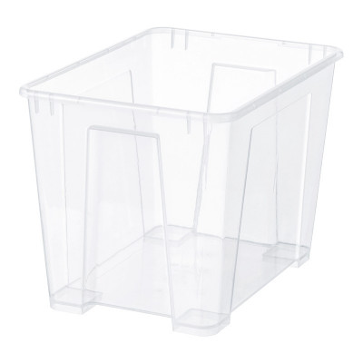 Cutie plastic pentru depozitare, 22 l, 39 x 28 x 28 cm, Transparent foto