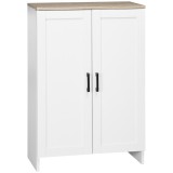 HOMCOM Bufet mobilier bucătărie depozitare cu placard cu uși și rafturi reglabile, 60 x 30 x 90 cm, alb | Aosom Romania