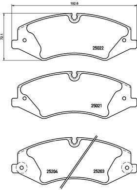 BREMBO P 44 022 PRIME LINE set placute frana,frana disc foto