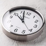 Ceas de perete modern si elegant, din inox, 30cm, Kinghoff