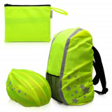 Set protectie de ploaie reflectorizanta pentru rucsac si casca, 50354.75, Kwmobile