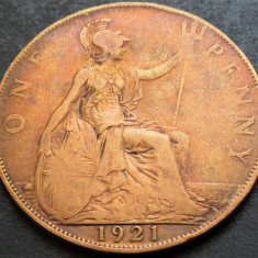 Moneda istorica 1 (ONE) PENNY- MAREA BRITANIE, anul 1921 * cod 4084