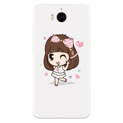 Husa silicon pentru Huawei Y6 2017, Happy Girl foto