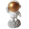 Statueta decorativa, Astronaut pe asteroid, Auriu, 11 cm, DY202-7B