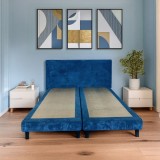 Pat Milano Premium din Lemn Masiv - 160&times;200 cm Negru / Pat