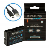 Acumulator replace Patona Platinum EN-EL14 1030mAh pentru Nikon D3100 D5100 P7000-1400