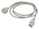 Cablu Alimentare 1.8m Gri 3x1mm2 CEE 7/7 la IEC C13