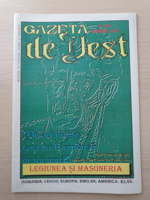 gazeta de vest noiembrie 1994-revista legionara,art. corneliu zelea codreanu foto
