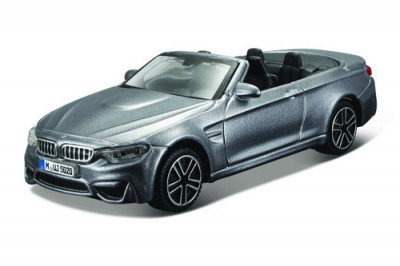 Macheta Masinuta Bburago Street Fire 1:43 BMW M4 Cabrio Gri Metalic, foto