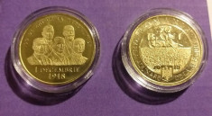 Moneda 50 Bani 2018 UNC, 100 de ani de la Marea Unire - in capsula transparenta foto