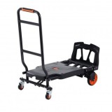 Carucior marfa 2 in 1, Capacitate max 136 kg, Greutate 8.8 Kg, Aluminiu, Pliabil, Negru, VivaTechnix