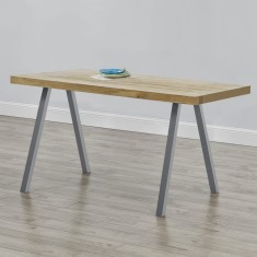 Set Model12 California 2 bucati picioare masa 70 x 12 x 72 cm metal/gri [en.casa] HausGarden Leisure foto